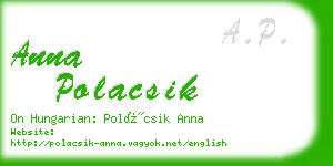 anna polacsik business card